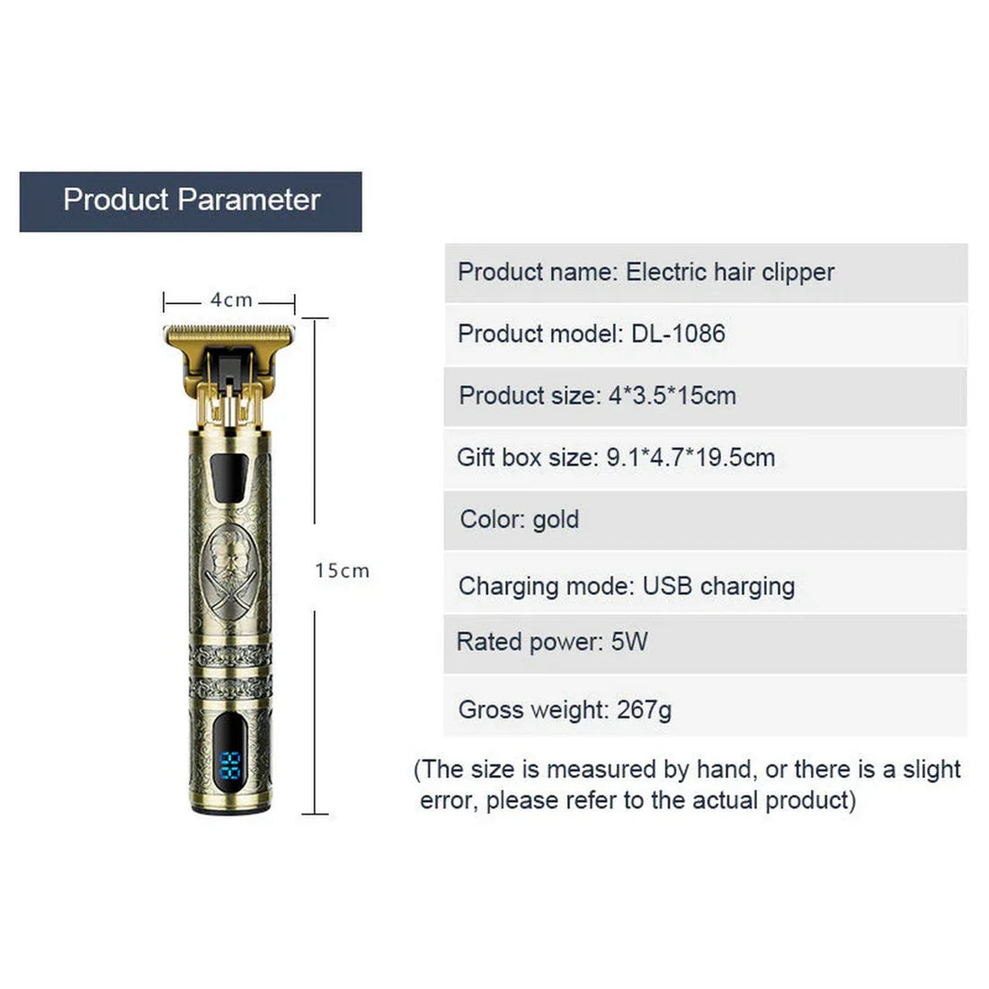 Daling Professional Hair Clipper Electric Trimmer Kit DL-1086