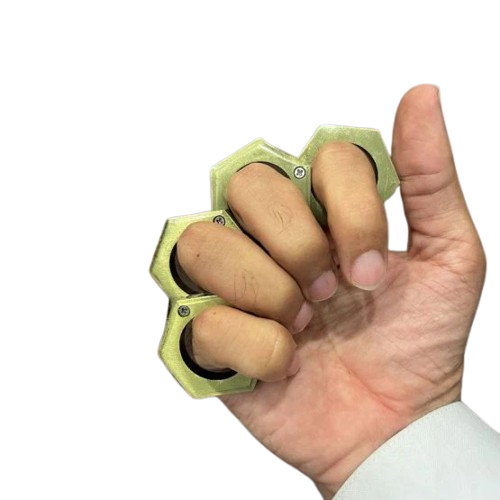 GOLDEN ELEGANCE: FOLDABLE METAL KNUCKLE DUSTER